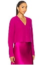 view 2 of 4 Bianco Cropped Cardigan in Magenta
