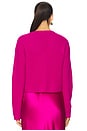 view 3 of 4 Bianco Cropped Cardigan in Magenta
