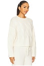 view 2 of 4 Tristan Crewneck Cable Pullover in Gardenia