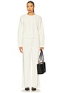 view 4 of 4 Tristan Crewneck Cable Pullover in Gardenia