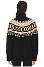 view 3 of 4 Scottie Slouchy Fairisle Mock Neck Sweater in Black Fairisle