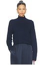 view 1 of 4 Sable Turtleneck Sweater in Midnight Navy