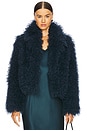 view 1 of 5 Shae Faux Fur Coat in Compass