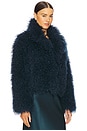 view 3 of 5 Shae Faux Fur Coat in Compass