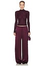 view 5 of 6 Lexi Lower Rise Relaxed Pant in Bordeaux