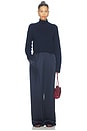 view 6 of 6 Lexi Low Rise Relaxed Pull On Pant in Midnight Navy