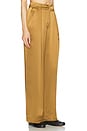 view 2 of 4 Emerson High Rise Pleated Pant in Matte Gold