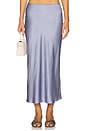 view 1 of 6 Miranda Bias Cut Skirt in Dusty Periwinkle