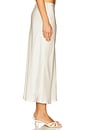 view 3 of 6 Miranda Bias Cut Skirt in Gardenia