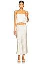 view 5 of 6 Miranda Bias Cut Skirt in Gardenia