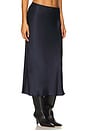 view 2 of 6 Miranda B Scallop Pull On Skirt in Midnight Navy
