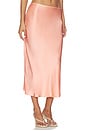 view 2 of 6 Miranda Bias Cut Pull On Skirt in Sherbert
