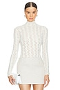 view 1 of 4 Hailey B Cropped Mock Neck Top in Gardenia