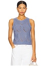 view 1 of 4 Kara Knit Tank Top in Dusty Periwinkle