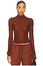 view 1 of 4 Rhea Longsleeve Mock Neck Top in Mahogany