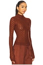 view 2 of 4 Rhea Longsleeve Mock Neck Top in Mahogany