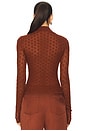view 3 of 4 Rhea Longsleeve Mock Neck Top in Mahogany