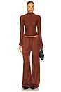 view 4 of 4 Rhea Longsleeve Mock Neck Top in Mahogany