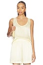 view 1 of 4 Claudia B Scoop Neck Tank in Buttercup