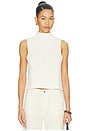 view 1 of 4 Atticus Roll Neck Cropped Tank in Gardenia