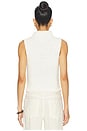 view 3 of 4 Atticus Roll Neck Cropped Tank in Gardenia