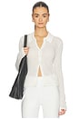 view 1 of 4 Pyper Slim Button Up W/ Collar in Gardenia