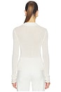 view 3 of 4 Pyper Slim Button Up W/ Collar in Gardenia