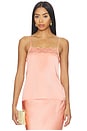 view 1 of 4 Haya Lace Trim Square Neck Cami in Sherbert