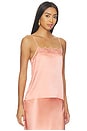view 2 of 4 Haya Lace Trim Square Neck Cami in Sherbert