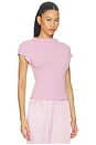view 2 of 4 Karlie Slit Neck Tee in Soft Pink