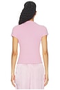 view 3 of 4 Karlie Slit Neck Tee in Soft Pink