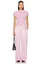 view 4 of 4 Karlie Slit Neck Tee in Soft Pink