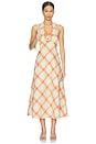 view 1 of 3 ROBE TANIA in Orange And Green Plaid