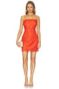 view 1 of 4 Maureene Dress in Mandarin Red