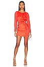 view 1 of 3 Brooke Dress in Fiery Coral