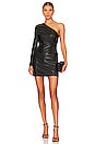 view 1 of 3 Faye Faux Leather Mini Dress in Black