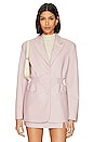 view 1 of 4 Frida Faux Leather Blazer in Light Orchid