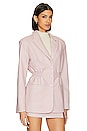 view 2 of 4 Frida Faux Leather Blazer in Light Orchid