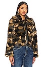 view 3 of 5 Arlowe Faux Fur Jacket in Green Multi