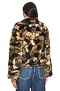 view 4 of 5 Arlowe Faux Fur Jacket in Green Multi