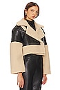 view 3 of 5 Alaina Faux Leather Coat in Black