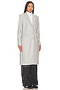 view 3 of 4 Gemini Faux Leather Coat in Light Grey