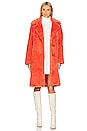 view 1 of 4 Maxwell Faux Fur Coat in Firey Coral