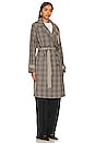 view 3 of 5 Shinely Trench Coat in Brown Plaid Mix