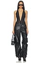 view 5 of 6 Duo Faux Leather Pant in Black