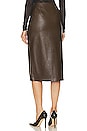 view 3 of 4 Hayes Faux Leather Midi Skirt in Demitasse