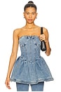view 1 of 5 BUSTIER RINA in Medium Blue Denim