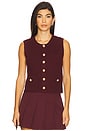 view 1 of 5 Aliya Sweater Vest in Windsor Wine