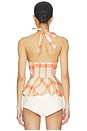 view 3 of 4 Tania Top in Orange And Green Plaid
