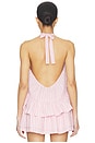 view 3 of 5 Cerise Top in Pink And White Stripe